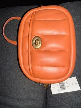 Orange Coach Quilt leather nwt purse
